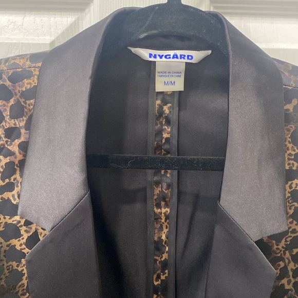 Animal Print Satin Formal Jacket - Picture 3 of 5